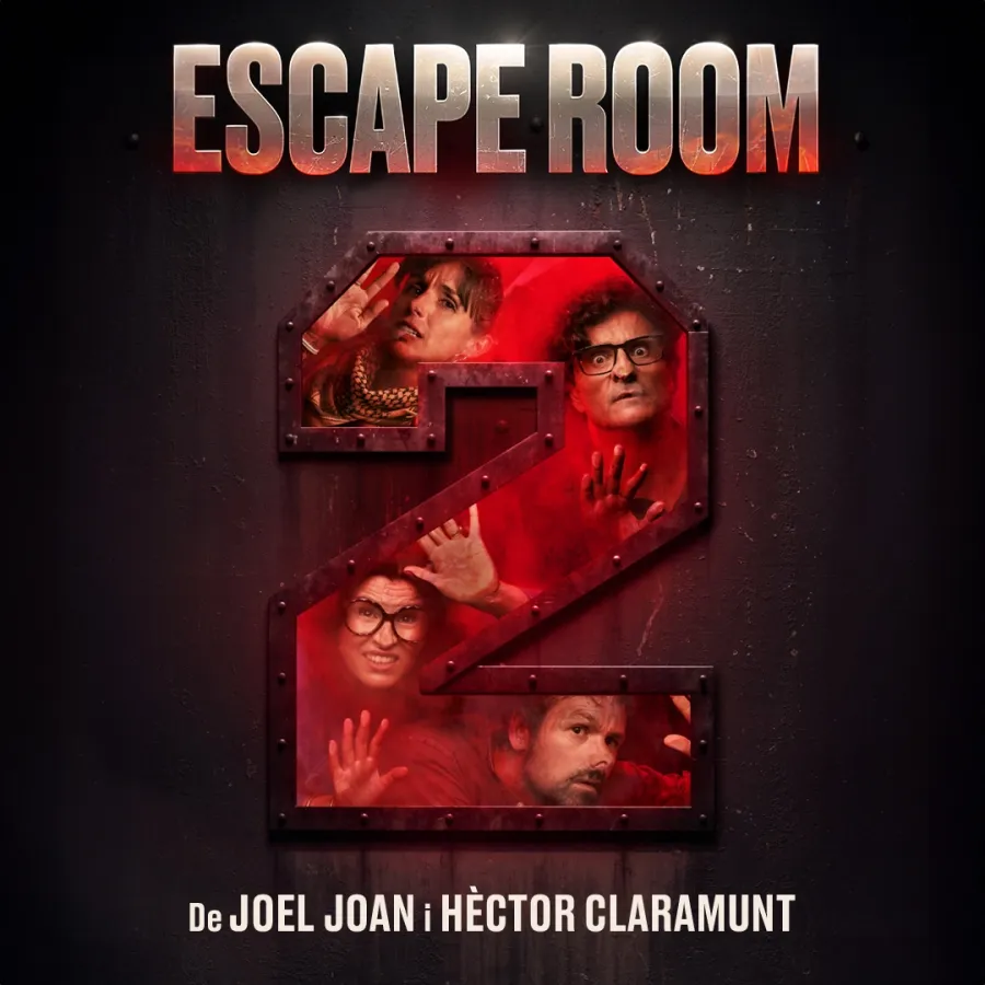 Escape room 2 protagonizada por Joel Joan, Paula Vives, Oriol Casals, Agnès Busquets e Irene Jódar en el Teatre Condal Escape room 2 protagonizada por Joel Joan, Paula Vives, Oriol Casals, Agnès Busquets e Irene Jódar en el Teatre Condal
